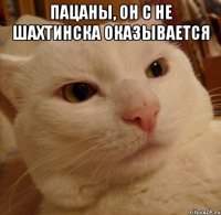 пацаны, он с не шахтинска оказывается 