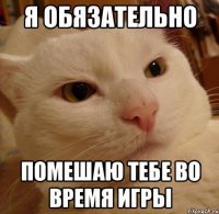 я обязательно помешаю тебе во время игры