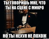 ты говоришь мне, что ты на сцене с микро но ты нехуя не похож