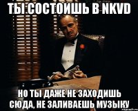 ты состоишь в nkvd но ты даже не заходишь сюда, не заливаешь музыку