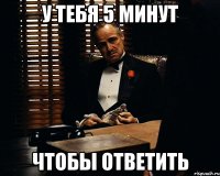 у тебя 5 минут чтобы ответить