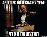 а что если я скажу тебе что я пошутил