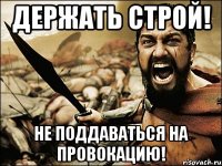 держать строй! не поддаваться на провокацию!