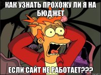 как узнать прохожу ли я на бюджет если сайт не работает???