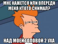 мне кажется или впереди меня ктото снимал? над моей головой 2 уха