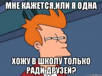 мне кажется,или я одна хожу в школу только ради друзей?