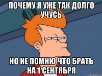 почему я уже так долго учусь но не помню что брать на 1 сентября