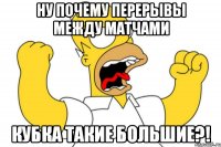 ну почему перерывы между матчами кубка такие большие?!