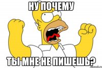 ну почему ты мне не пишешь?