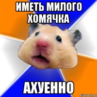 иметь милого хомячка ахуенно