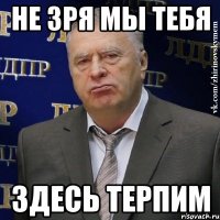 не зря мы тебя здесь терпим