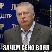  зачем сено взял