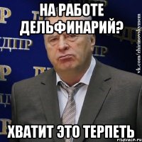 на работе дельфинарий? хватит это терпеть