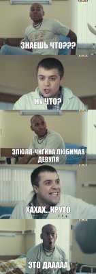 Знаешь что??? Ну что? Элюля-чигина любимая девуля Хахах...круто Это дааааа