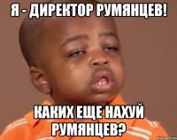 я - директор румянцев! каких еще нахуй румянцев?