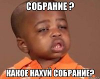 собрание ? какое нахуй собрание?