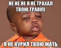 не не не я не трахал твою травку я не курил твою мать