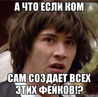 а что если ком сам создает всех этих фейков!?