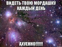 видеть твою мордашку каждый день ахуенно!!!