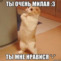 ты очень милая :3 ты мне нравися *-*