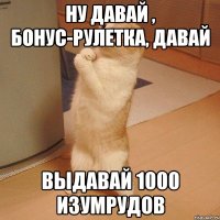 ну давай , бонус-рулетка, давай выдавай 1000 изумрудов