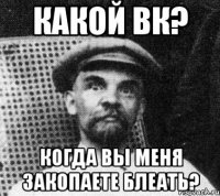 какой вк? когда вы меня закопаете блеать?