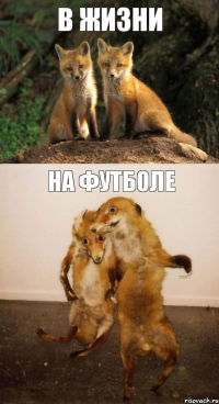 в жизни на футболе