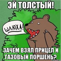 эй толстый! зачем взял прицел и газовый поршень?