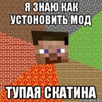 я знаю как устоновить мод тупая скатина