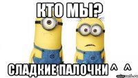 кто мы? сладкие палочки ^_^