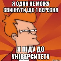 я один не можу звикнути,що 1 вересня я піду до університету