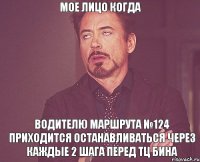 мое лицо когда водителю маршрута №124 приходится останавливаться через каждые 2 шага перед ТЦ Бина