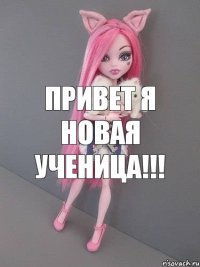 Привет я новая ученица!!!