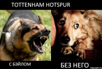 Tottenham Hotspur с бэйлом без него