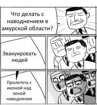 Что делать с наводнением в амурской области? Эвакуировать людей Пролететь с иконой над зоной наводнения