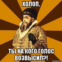 холоп, ты на кого голос возвысил?!