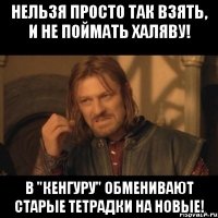 нельзя просто так взять, и не поймать халяву! в "кенгуру" обменивают старые тетрадки на новые!