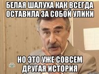 белая шалуха как всегда оставила за собой улики но это уже совсем другая история