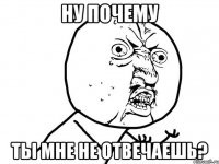 ну почему ты мне не отвечаешь?