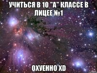 учиться в 10 "а" классе в лицее №1 охуенно xd