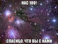 нас 100! спасибо, что вы с нами