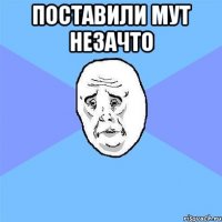 поставили мут незачто 