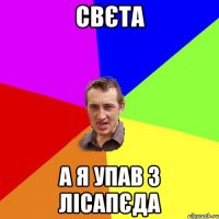 свєта а я упав з лісапєда