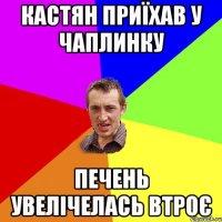 кастян приїхав у чаплинку печень увелічелась втроє