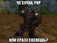 че сучка, pvp или сразу соснешь?