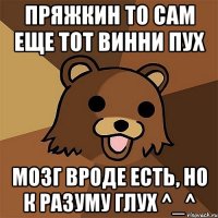 пряжкин то сам еще тот винни пух мозг вроде есть, но к разуму глух ^_^