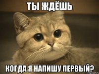 ты ждёшь когда я напишу первый?