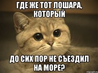 где же тот лошара, который до сих пор не съездил на море?