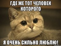 где же тот человек которого я очень сильно люблю!