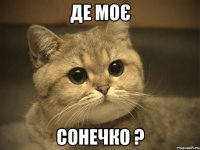 де моє сонечко ?